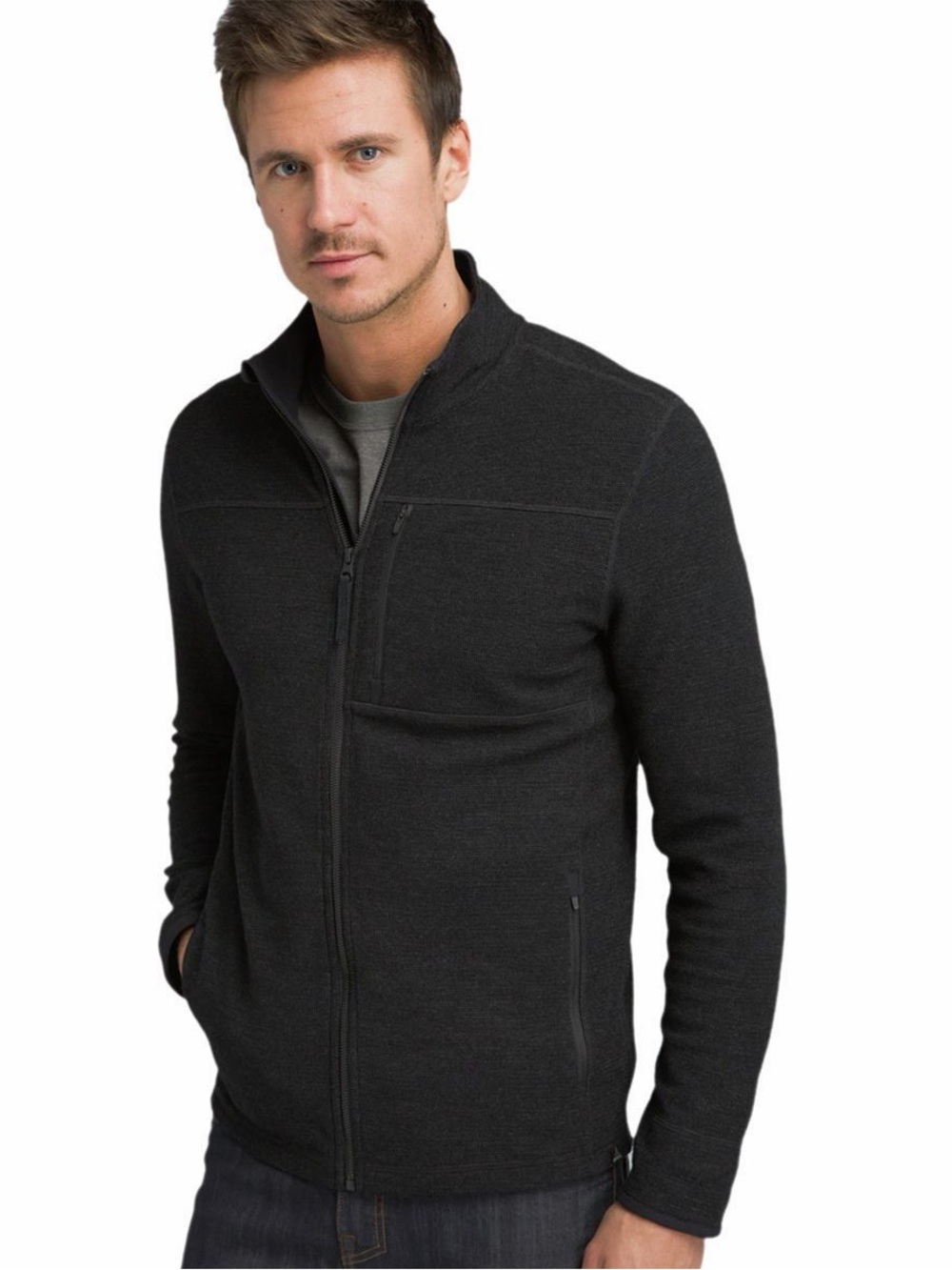 PrAna Riddle Full Zip Sweater Mens Size Medium